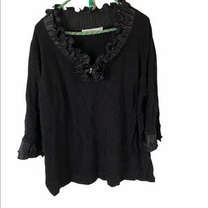Laura Plus Black stretch blouse. Size 3X